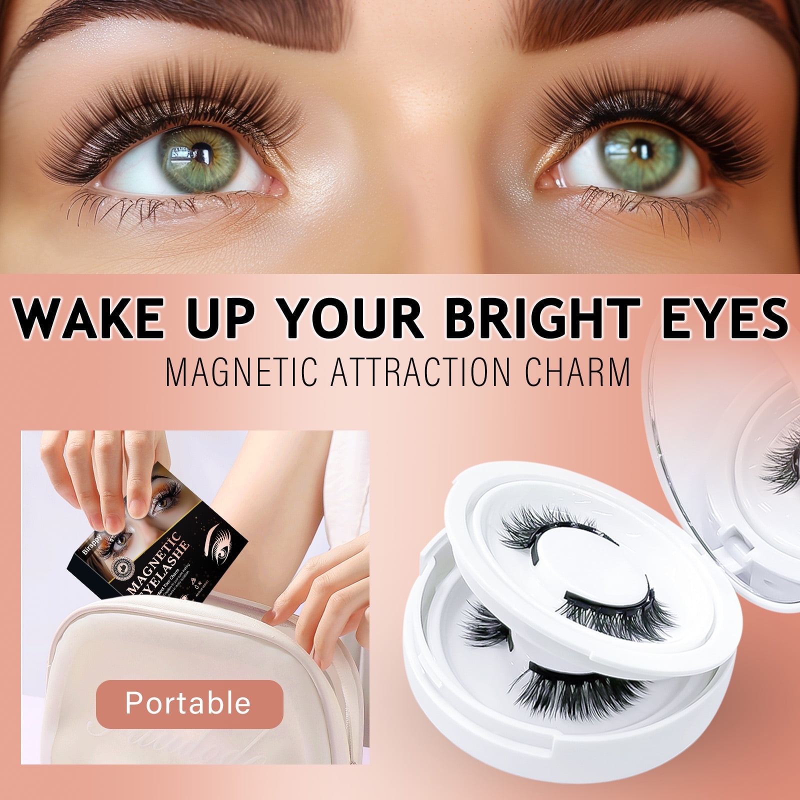 Magnetic Eyelashes Kit - 4 Pairs Reusable Dual Magnetic Lashes with Applicator, Professional Lash Extensions, Natural Look & Lightweight - Long Lasting False Eyelashes for Daily Wear