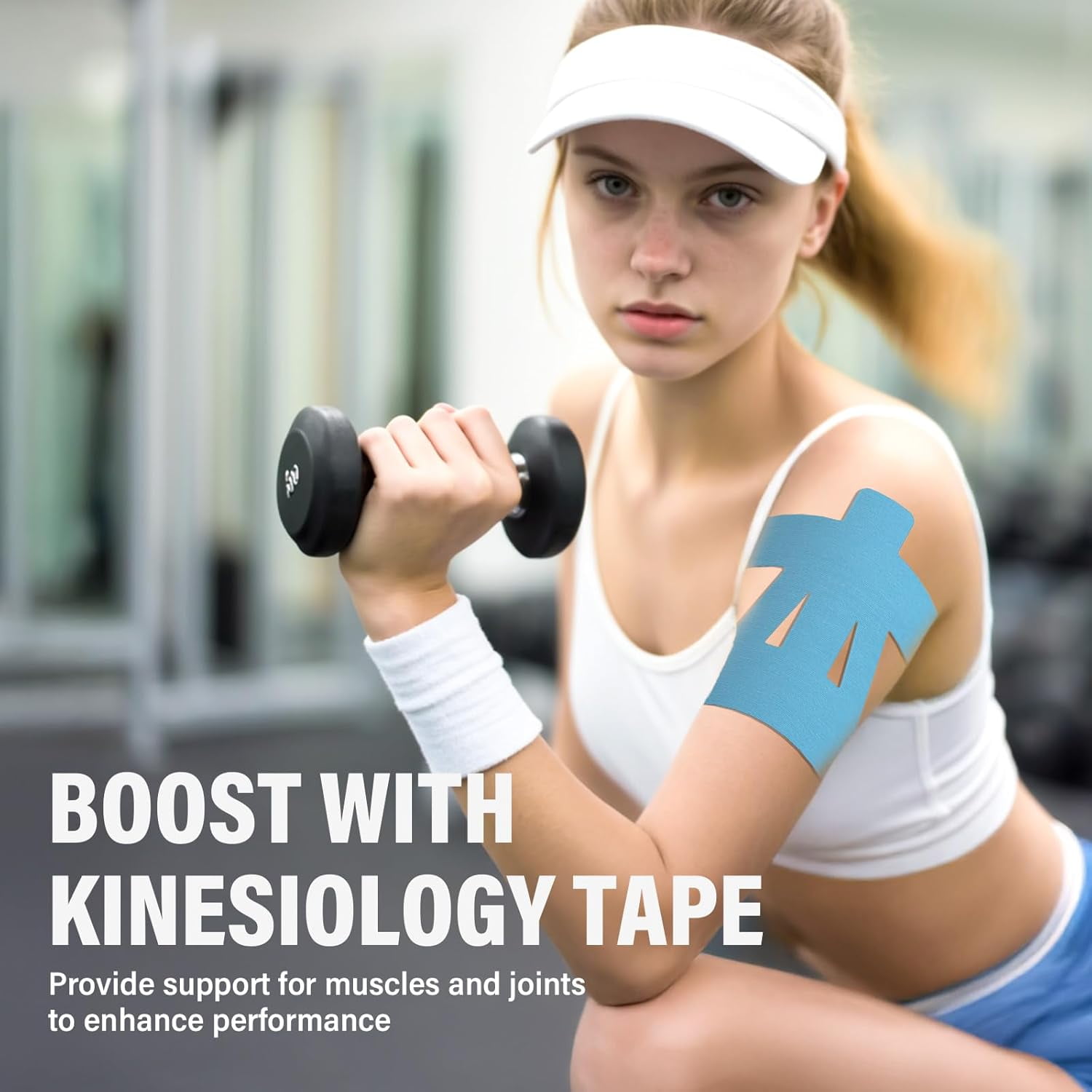 Kinesiology Tape for Shoulder, Kinesiology Tape Precut,Waterproof and Sweatproof,Provide Support and Stability to Muscle,  12PCS